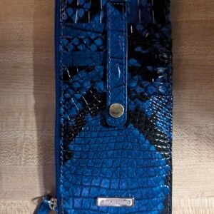 Blue and Black Crocodile Pattern Women's Bag